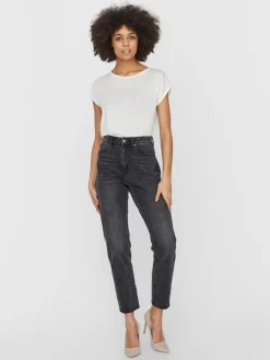 VMJOANA HR MOM ANKLE JEANS LI106 NOOS black