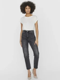 VMJOANA HR MOM ANKLE JEANS LI106 NOOS black