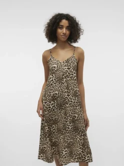 VMJOSIE CALF SINGLET DRESS WVN GA sandshell