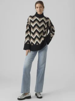 VMKALINA LS HIGHNECK LONG PULLOVER GA black1