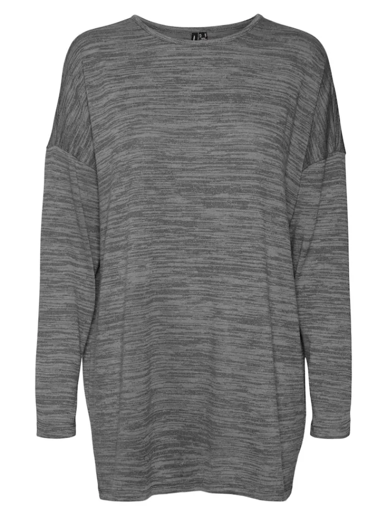VMKATIE LS LONG TOP JRS NOOS medium grey melange