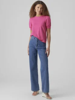 VMKERRY 2/4 O-NECK TOP VMA JRS NOOS pink yarrow