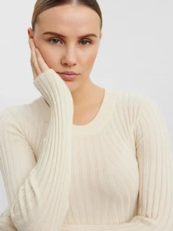 VMKIKI LS O-NECK RIB BLOUSE GA NOOS birch