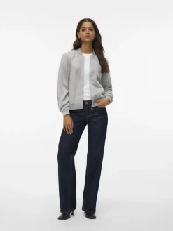 VMKIMIKO LS SHORT JERSEY BOMBER NOOS light grey melange