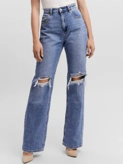 VMKITHY HR STRAIGHT JEANS LI363 NOOS medium blue denim