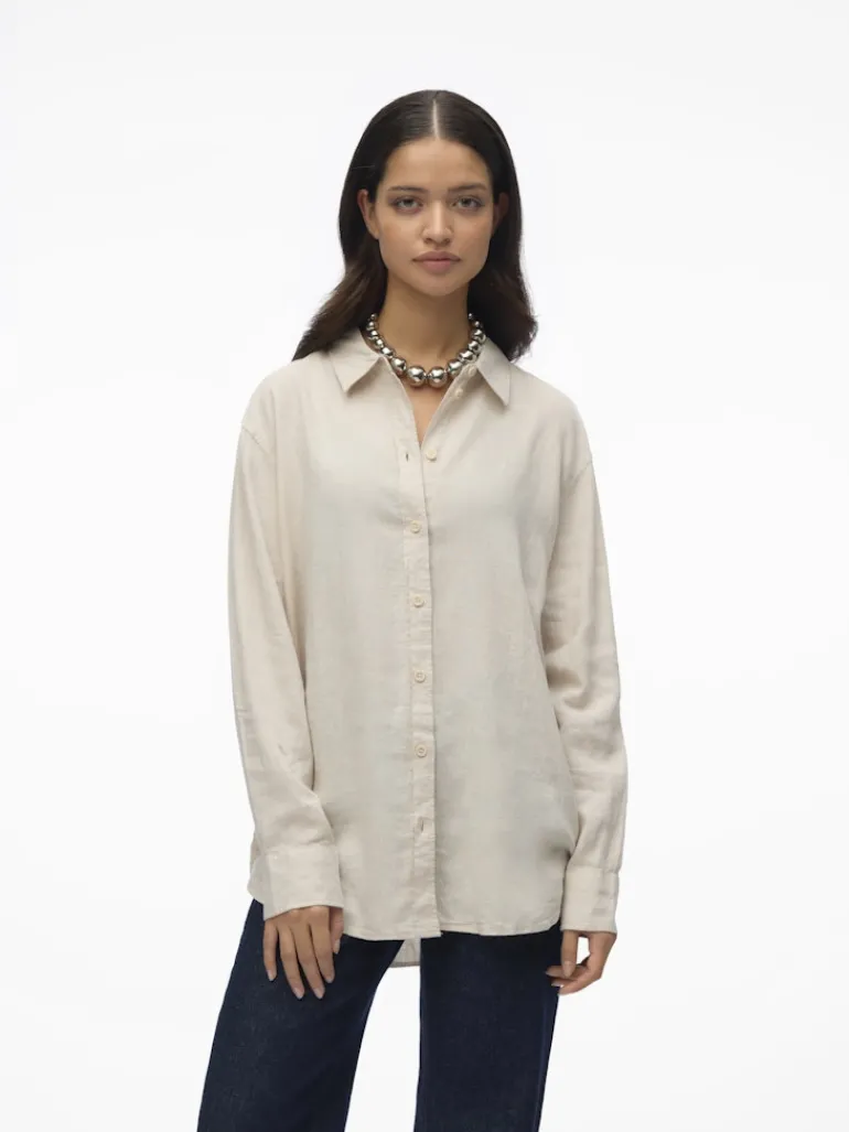 VMLINN LS SHIRT WVN NOOS moonbeam