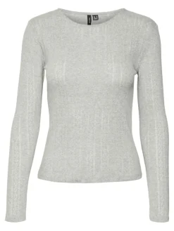 VMLISA POINTELLE LS TOP JRS NOOS light grey melange
