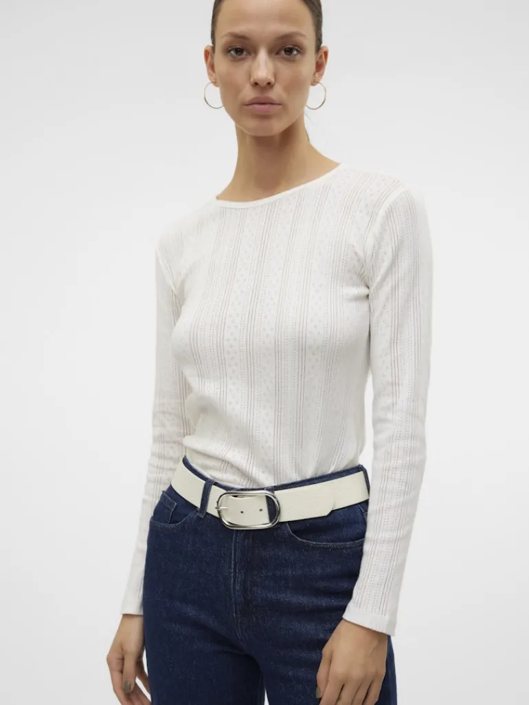 VMLISA POINTELLE LS TOP JRS NOOS snow white