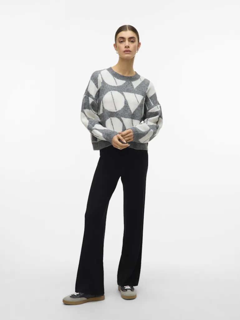 VMLOVE LS O-NECK PULLOVER BOO medium grey melange