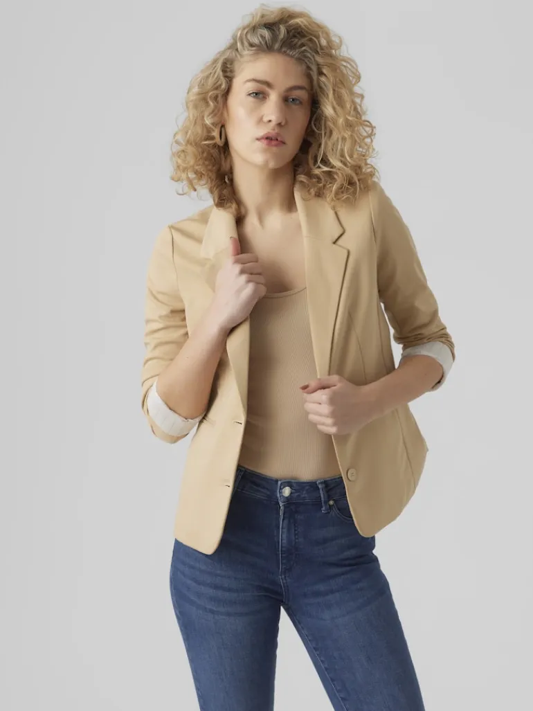 VMLUCCA LS SLIM JERSEY BLAZER NOOS irish cream