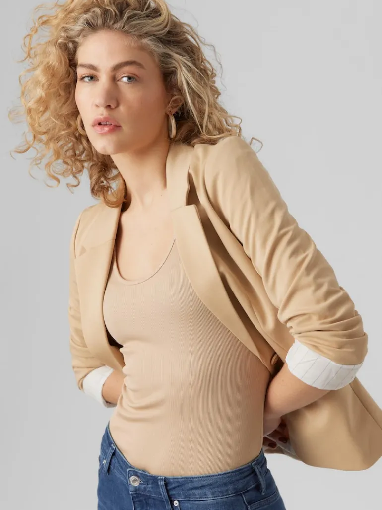 VMLUCCA LS SLIM JERSEY BLAZER NOOS irish cream