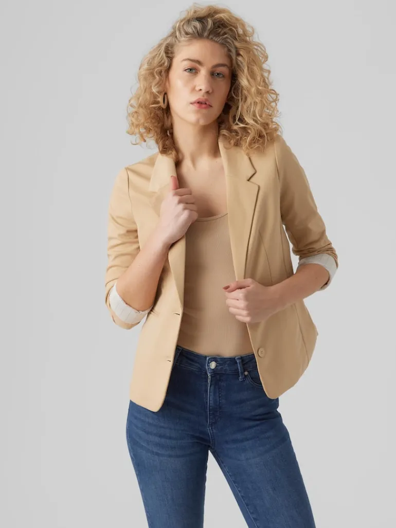 VMLUCCA LS SLIM JERSEY BLAZER NOOS irish cream