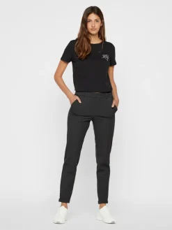 VMMAYA MW LOOSE SOLID PANT NOOS dark grey melange