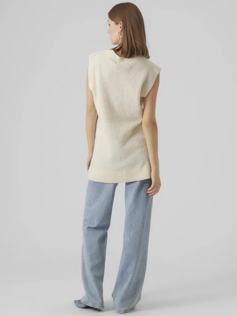 VMMILI SL V-NECK VEST GA BOO birch