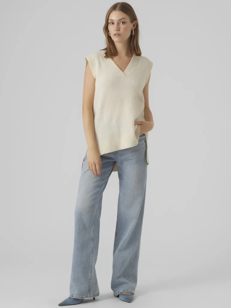 VMMILI SL V-NECK VEST GA BOO birch