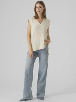 VMMILI SL V-NECK VEST GA BOO birch