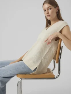 VMMILI SL V-NECK VEST GA BOO birch