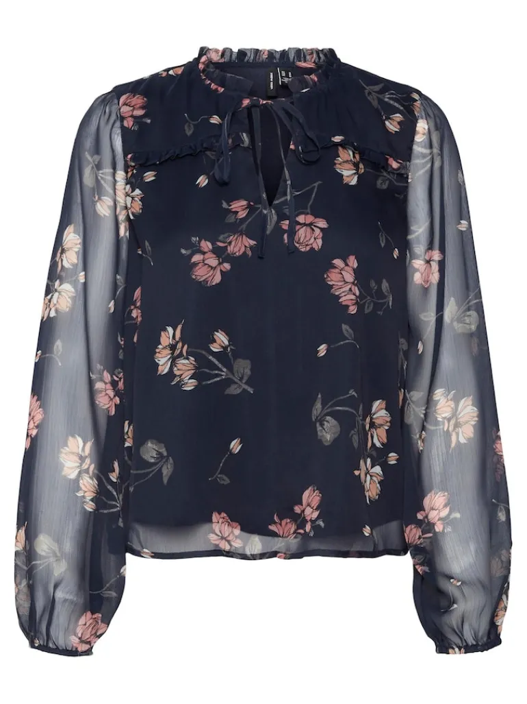 VMMILLA LS TOP WVN GA NOOS navy blazer