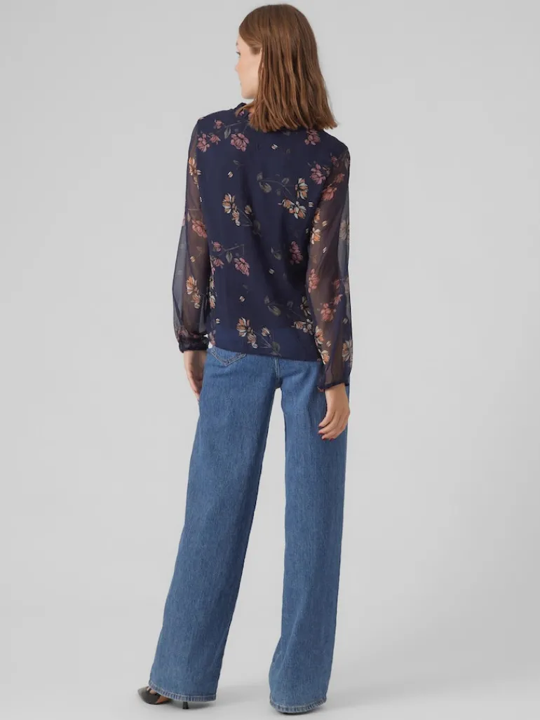 VMMILLA LS TOP WVN GA NOOS navy blazer
