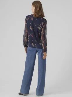 VMMILLA LS TOP WVN GA NOOS navy blazer