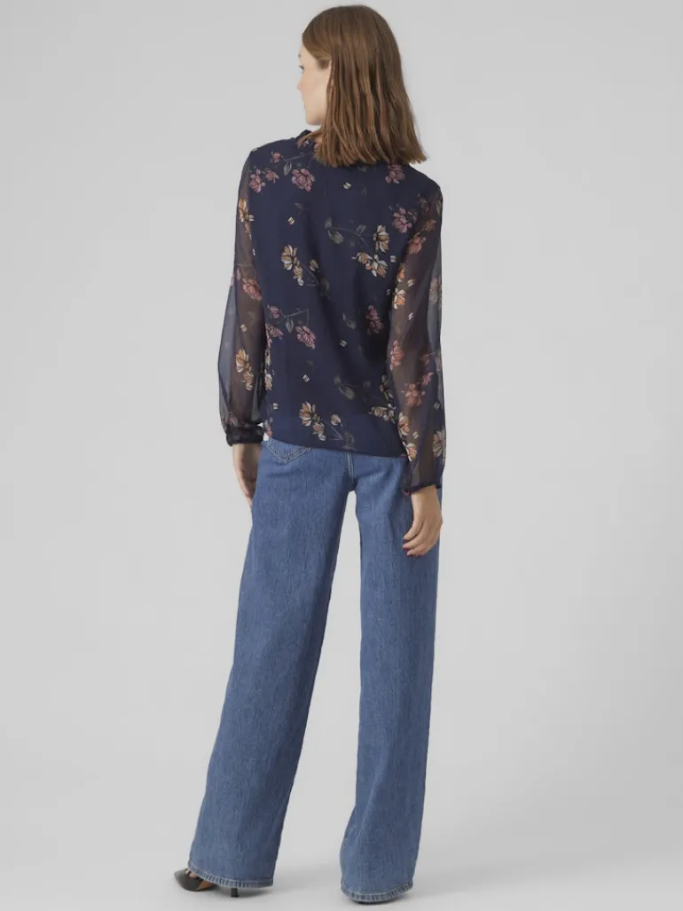 VMMILLA LS TOP WVN GA NOOS navy blazer