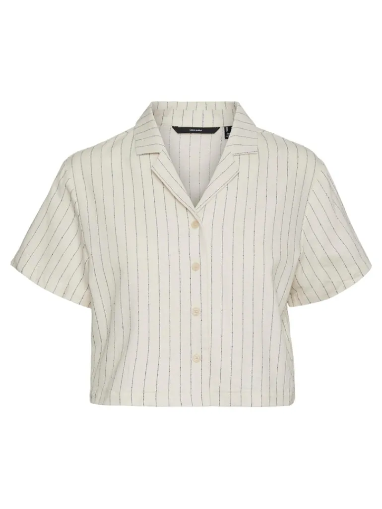 VMMINASAJA SS CROPPED SHIRT oatmeal