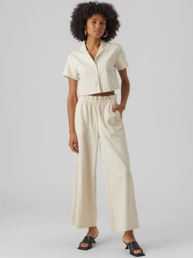 VMMINASAJA SS CROPPED SHIRT oatmeal