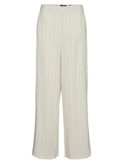VMMINDY MW WIDE PINSTRIPE LINEN PANT oatmeal