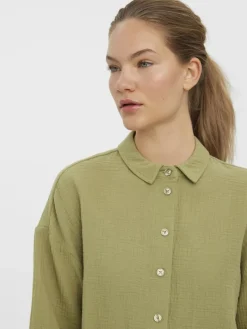 VMNATALI 3/4 CROP SHIRT WVN sage
