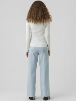 VMNATASHA LS PLACKET TOP NOOS snow white