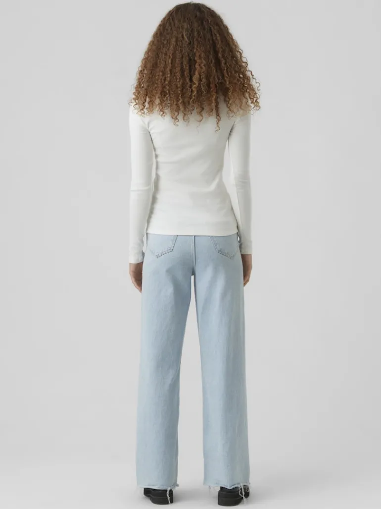 VMNATASHA LS PLACKET TOP NOOS snow white