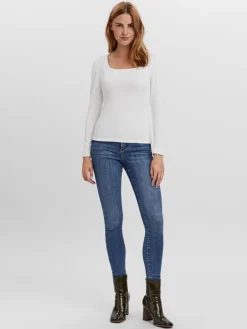 VMNATASHA LS PUFF SQUARE NECK TOP NOOS bright white