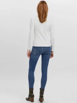 VMNATASHA LS PUFF SQUARE NECK TOP NOOS bright white