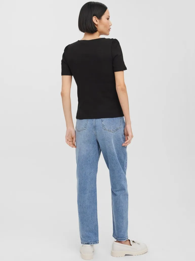 VMNATASHA SS PUFF TOP NOOS black
