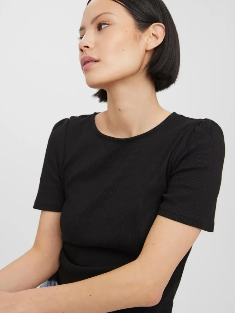 VMNATASHA SS PUFF TOP NOOS black