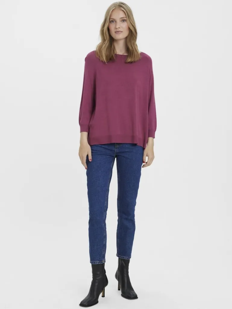 VMNELLIE GLORY 3/4 BOXY BLOUSE GA NOOS dry rose