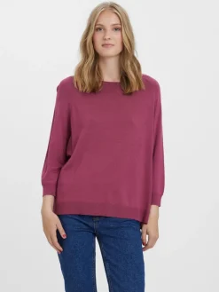 VMNELLIE GLORY 3/4 BOXY BLOUSE GA NOOS dry rose