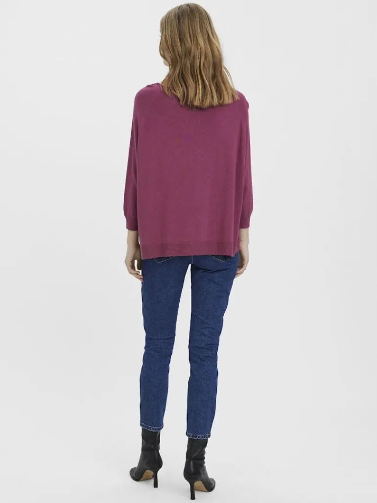 VMNELLIE GLORY 3/4 BOXY BLOUSE GA NOOS dry rose