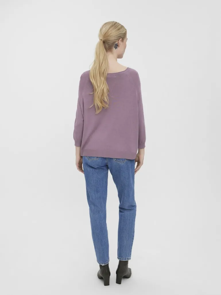 VMNELLIE GLORY 3/4 BOXY BLOUSE GA NOOS elderberry