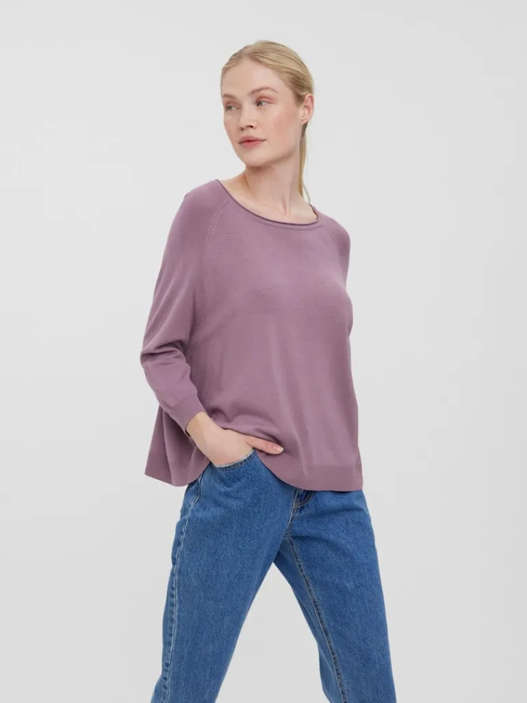 VMNELLIE GLORY 3/4 BOXY BLOUSE GA NOOS elderberry
