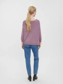 VMNELLIE GLORY 3/4 BOXY BLOUSE GA NOOS elderberry