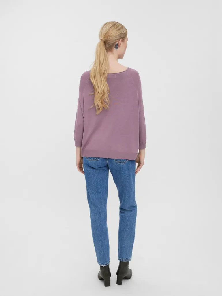 VMNELLIE GLORY 3/4 BOXY BLOUSE GA NOOS elderberry