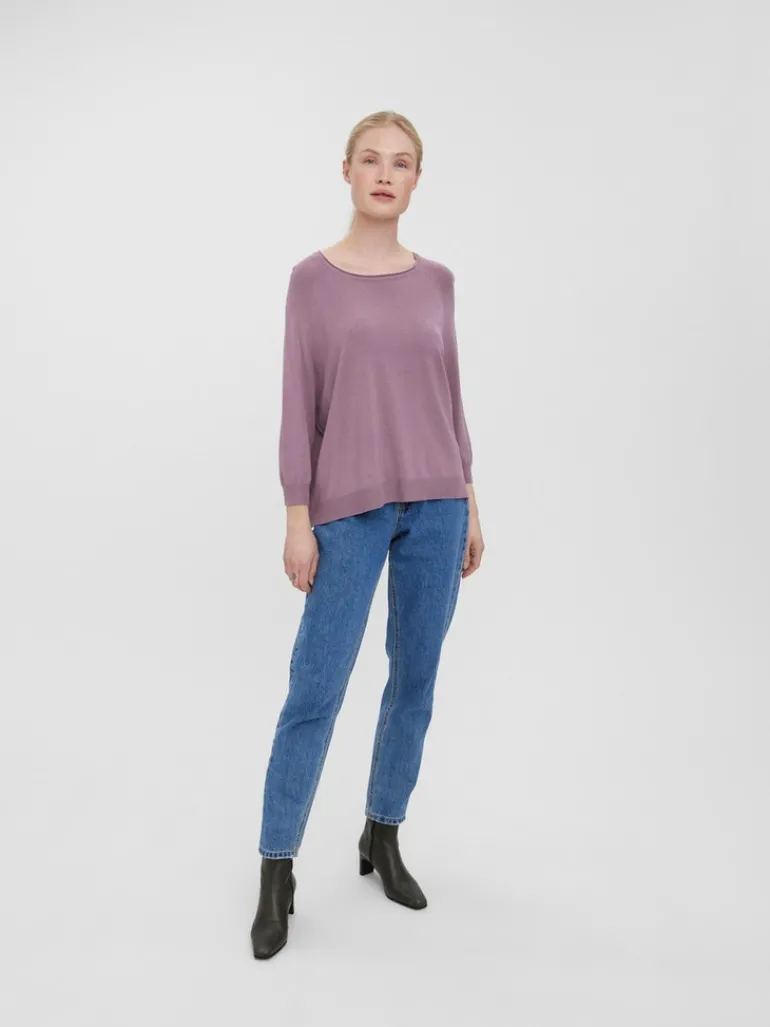 VMNELLIE GLORY 3/4 BOXY BLOUSE GA NOOS elderberry