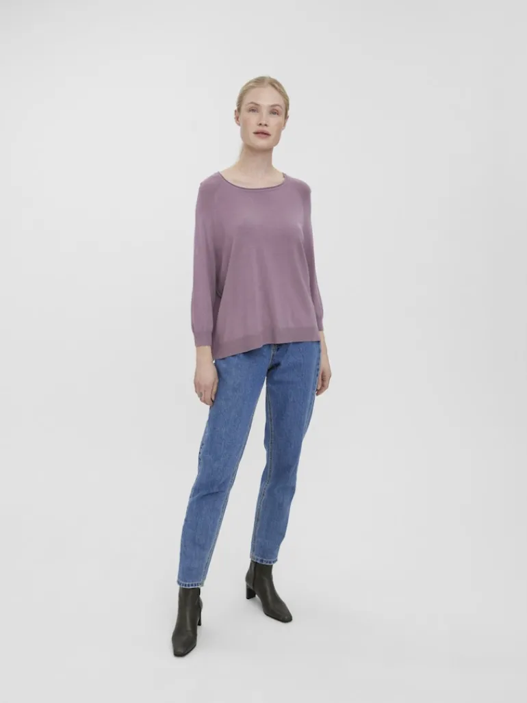 VMNELLIE GLORY 3/4 BOXY BLOUSE GA NOOS elderberry
