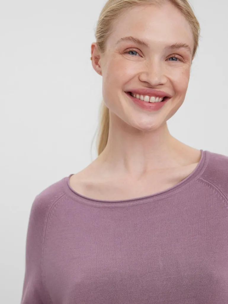 VMNELLIE GLORY 3/4 BOXY BLOUSE GA NOOS elderberry