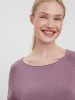 VMNELLIE GLORY 3/4 BOXY BLOUSE GA NOOS elderberry