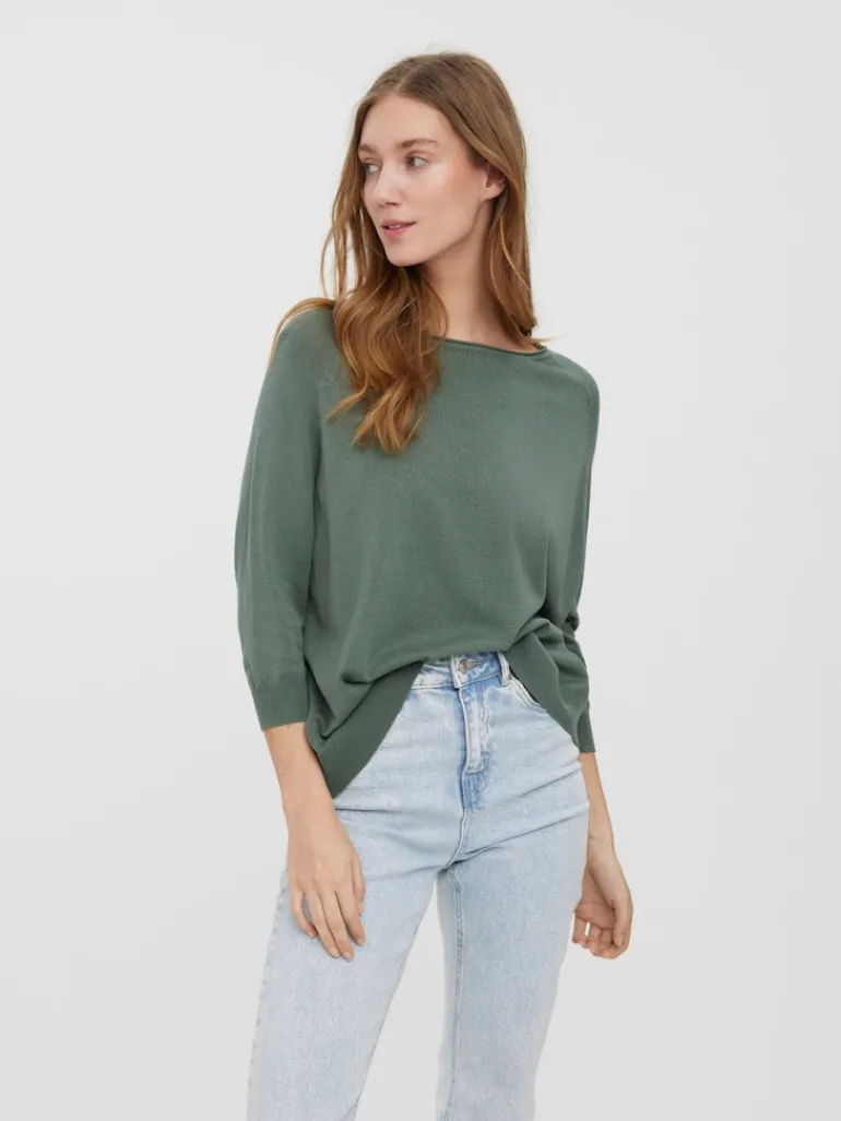 VMNELLIE GLORY 3/4 BOXY BLOUSE GA NOOS laurel wreath