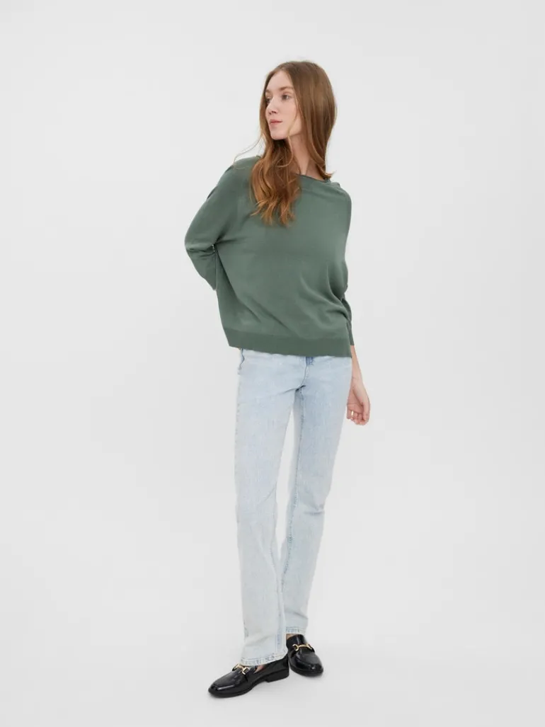 VMNELLIE GLORY 3/4 BOXY BLOUSE GA NOOS laurel wreath