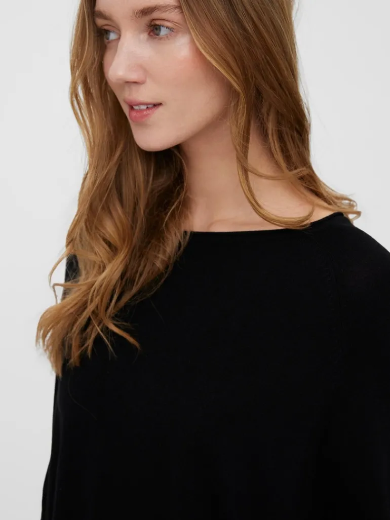 VMNELLIE GLORY 3/4 BOXY BLOUSE GA NOOS black