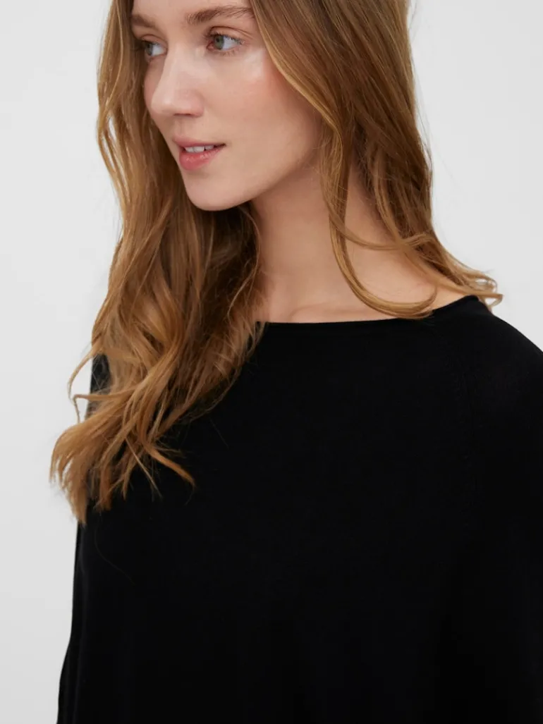 VMNELLIE GLORY 3/4 BOXY BLOUSE GA NOOS black